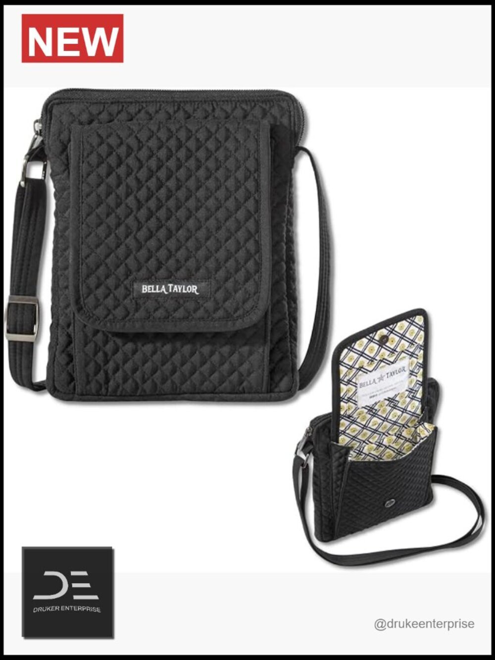 Mini Crossbody Purse with Built In Wallet Microfiber